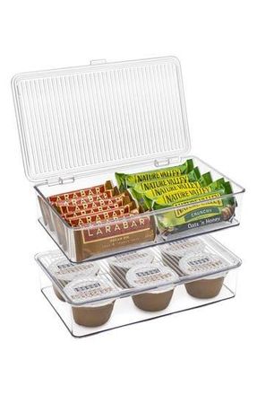 Sorbus 2-Pack Storage Organizers with Lids in Clear at Nordstrom Rack