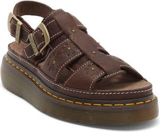 Dr. Martens Wrenile Sandal in Dark Brown at Nordstrom, Size 7Us