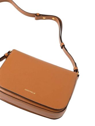 Coccinelle Womens Crossbody Bag Brown Calf Split Crossbody-bags