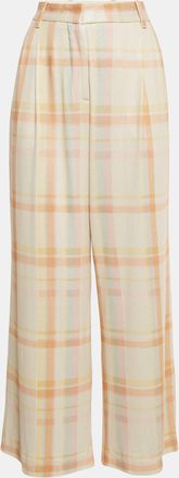 M Missoni Multicolor Checks Lurex Wide-Leg Pants