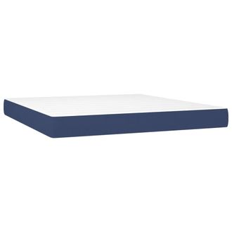 vidaXL Colch&oacute;n De Muelles Ensacados Tela Azul 180x200x20 Cm Vidaxl