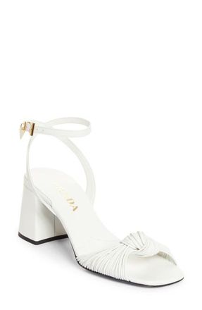 Prada Cage Sandal in Bianco at Nordstrom, Size 10.5Us