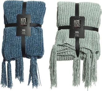 OEM Manta Con Flecos 130x150 Colores Surtidos