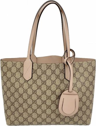 Gucci Beige Pink Pvc Tote Bag (Pre-Owned)