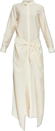 Emporio Armani Shirt Dresses, female, Beige, Size: XS Long-sleeved Dress