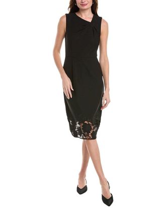 Donna Ricco Scuba Crepe Midi Dress