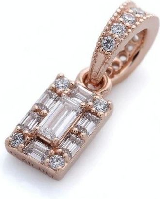 Pandora Accessoires, Dames, Roze, ONE Size, Sprankelende vierkante halo hanger