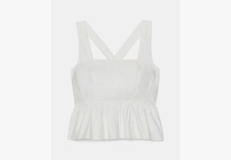 Kate Spade New York Cross-back Peplum Top