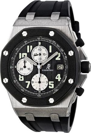 Audemars Piguet Pre-owned Audemars Piguet Royal Oak Offshore Chronograph Black Waffle pattern Dial Mens Watch 25940SK.OO.D002CA.01