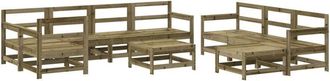vidaXL 10 Piece Garden Lounge Set Impregnated Wood Pine vidaXL
