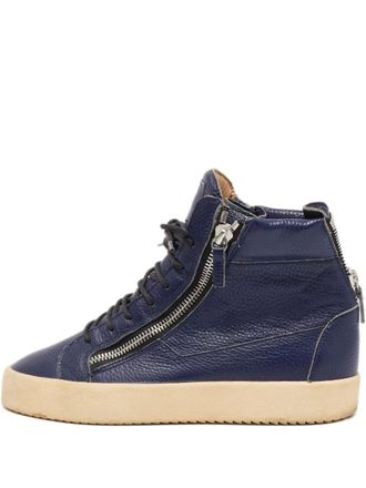 Giuseppe Zanotti Leren laarzen - Blauw