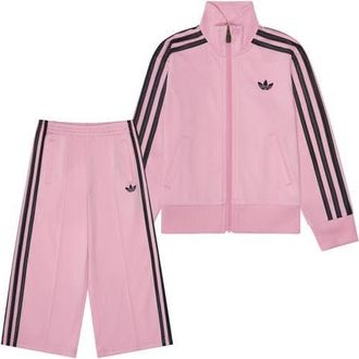 adidas Firebird Recycled Polyester Track Jacket & Pants Set in Light Pink at Nordstrom, Size 24M