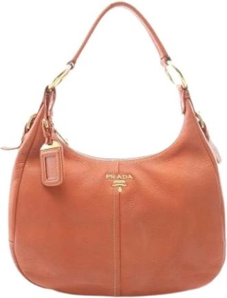 Prada Pre-owned Vintage Schoudertas - Dames - Vintage Schoudertas - Bruin - ONE Size - Leer - Vintage