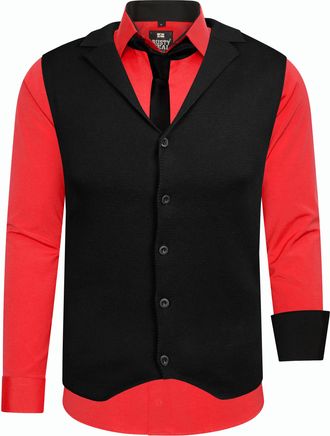 Rusty Neal Set van 3 overhemden met vest en stropdas