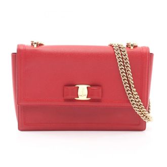 Ferragamo Leather Handbag Shoulder Bag (Pre-Owned)