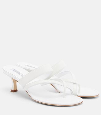 Manolo Blahnik Susa leather thong sandals