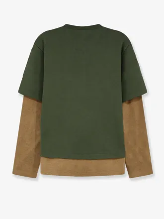The Attico Button-Closure Cotton Sweatshirt - Green