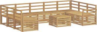 vidaXL Conjunto De Sof&aacute;s De Exterior 10 Uds. Blanco Vidaxl