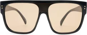 AIRE Starwake Oversize Flat Top Sunglasses in Black at Nordstrom