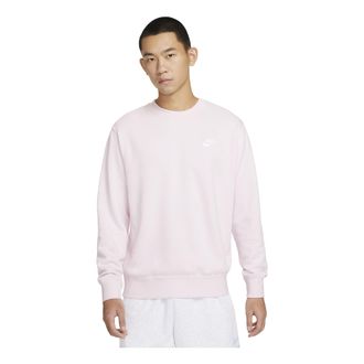 Nike Sportswear Club French Terry Crew Sweatshirt Asia Sizing Pink Foam BV2667-663