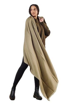 Studio Variously Haze Merino Handloom Throw in Dandelion Yellow at Nordstrom