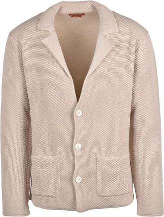 Daniele Fiesoli Gebreid Vest - Heren - Vesten - Beige - M - Wol - Truien & Vesten