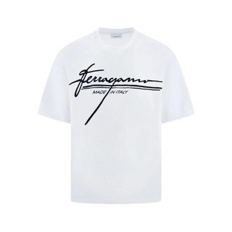 Ferragamo T Shirt Bianco-Uomo