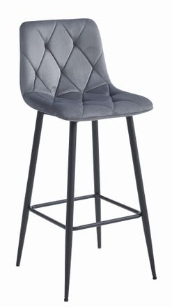 OEM Taburete Nado - Terciopelo Gris Oscuro / Patas Negras X 1