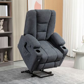 HOMCOM Riser & Recliner Chair w/ Remote, Lift Chair for Elderly in Dark Grey