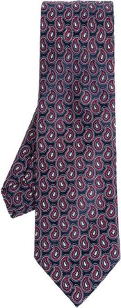 Etro Paisley Zijden Stropdas - Heren - Stropdassen - Blauw - ONE Size - Accessoires
