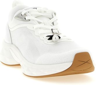 Jimmy Choo London Womens White Tencel Athletic Sneakers