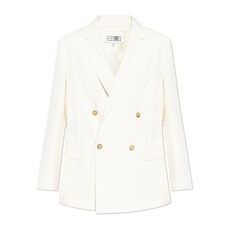 Maison Margiela Blazers, female, White, Size: XS Double-breasted Blazer