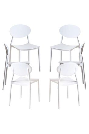 Regalos Miguel Packs Sillas Jard&iacute;n - Pack 6 Sillas But&aacute;n - Blanco