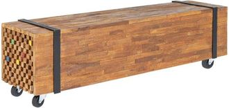 vidaXL vidaXL TV Stand 110x30x32.5 cm Solid Teak Wood