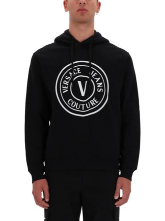 Versace Jeans Couture Black Logo Regular Hoodie