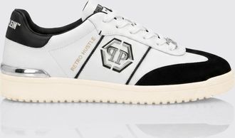 Philipp Plein Sneakers Retro Hustle in pelle con logo Hexagon