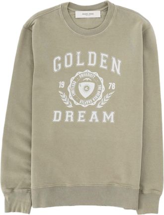 Golden Goose Collegiate Print Regular Fit Cotton Sweatshirt
