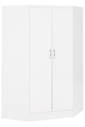 Seconique Nevada 2 Door Corner Wardrobe in White
