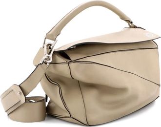 Loewe Puzzle Bag Leather Large satchel - Beige