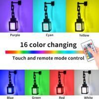 OEM L&aacute;mpara De Noche Pixelada - Control Remoto Rgb De 16 Colores, Recargable Por Usb, L&aacute;mpara De Mesilla Para Disfraces Y Cosplay, Ideal Para El Dormitori