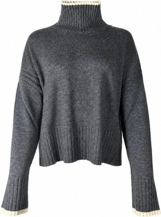 Pinko Pinko, Truien & Vesten, Dames, Grijs, XS, Wol, Falkland Turtleneck