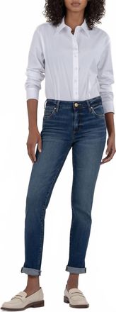 Kut from the Kloth Catherine Mid Rise Boyfriend Jeans In Blue