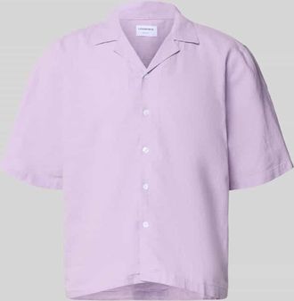 Lindbergh Lindbergh Cropped Freizeithemd aus Leinen-Baumwoll-Mix in Lavender, Gr&ouml;&szlig;e XXXL