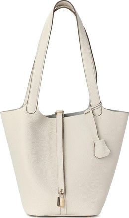 Tiffany & Fred Pebbled Leather Bucket Tote