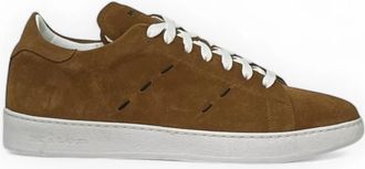 Kiton Kalfsleren Sneakers - Heren - Sneakers - Groen - 40 EU - Schoenen