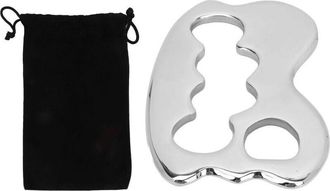 OEM Placa Gua Sha De Acero Inoxidable - Herramienta Para Esculpir El Cuerpo Con Bolsa De Almacenamiento Para Masaje Muscular