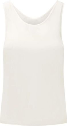 Pinko Sand Wash Silk Vest - Dames - Tops zonder mouwen - Wit - XL - Leer - Tops