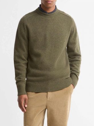 Barbour Wool Crew Neck Jumper with Long Sleeves and Ribbed Trims