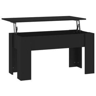 vidaXL Mesa De Centro Madera De Ingenier&iacute;a Negro 101x49x52 Cm Vidaxl