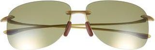 Maui Jim 62mm Polarized Shield Sunglasses in Olive Olive Green at Nordstrom Rack